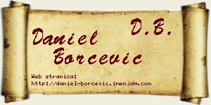 Daniel Borčević vizit kartica